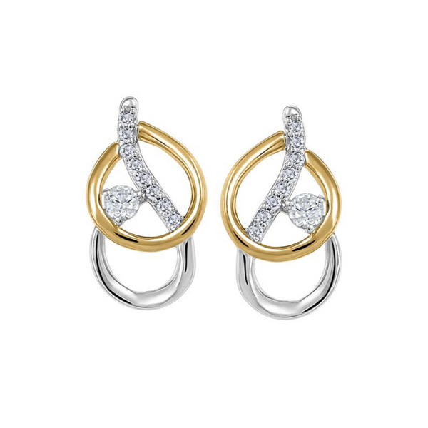 Two-Tone Diamond Earrings