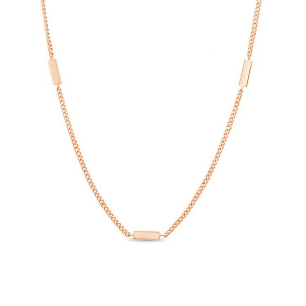 Rose Plated Choker Necklace