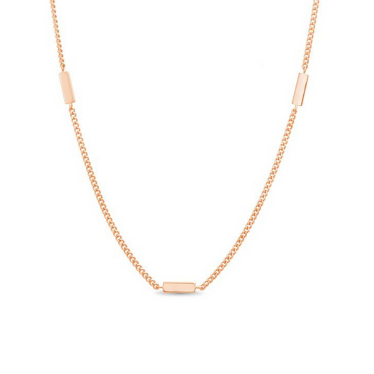 Rose Plated Choker Necklace