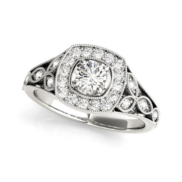CZ Halo Engagement Ring