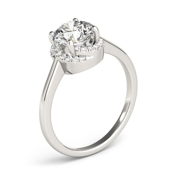 CZ Halo Engagement Ring