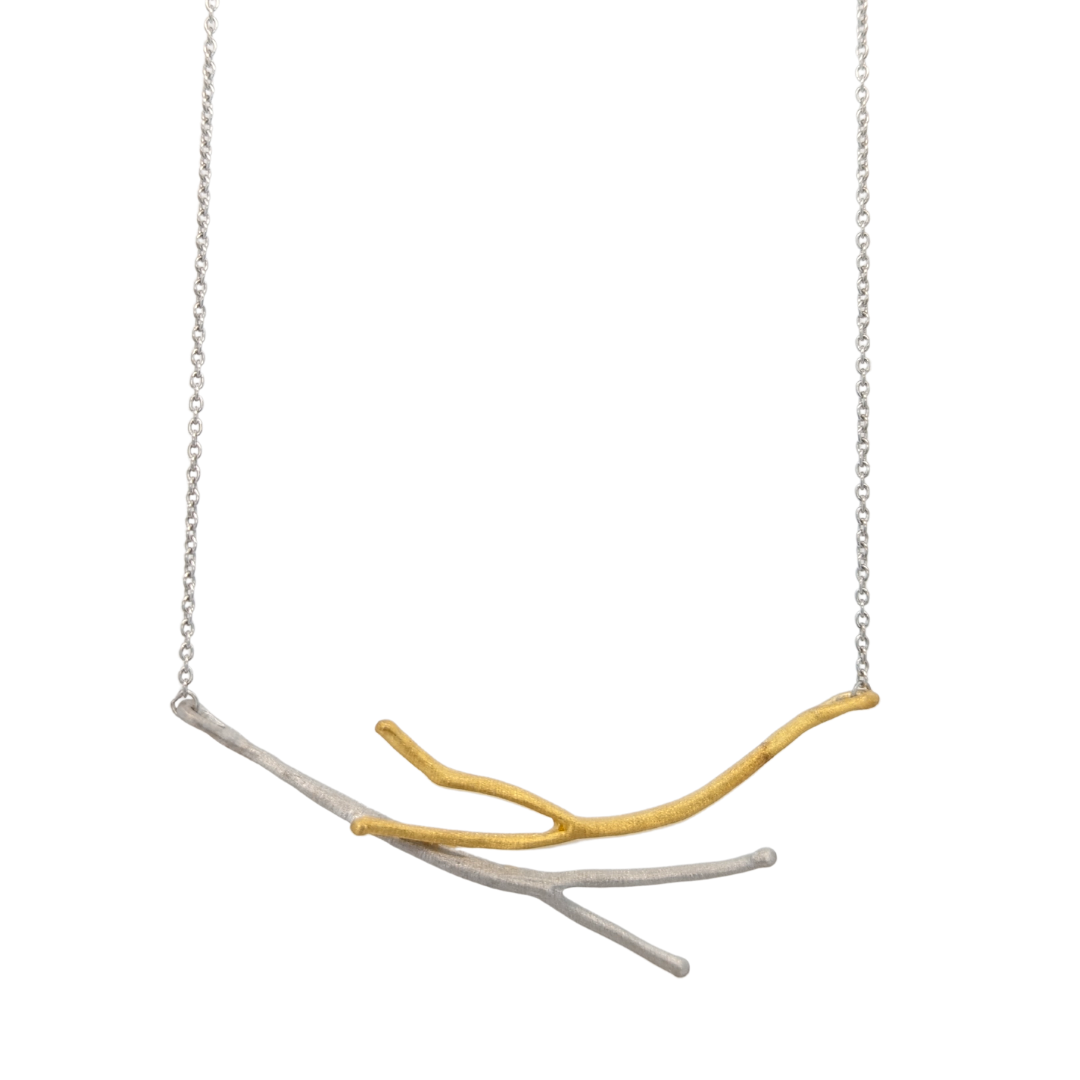 Two-Tone Branch Necklace
