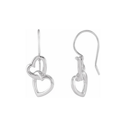 Interlocking Heart Earrings