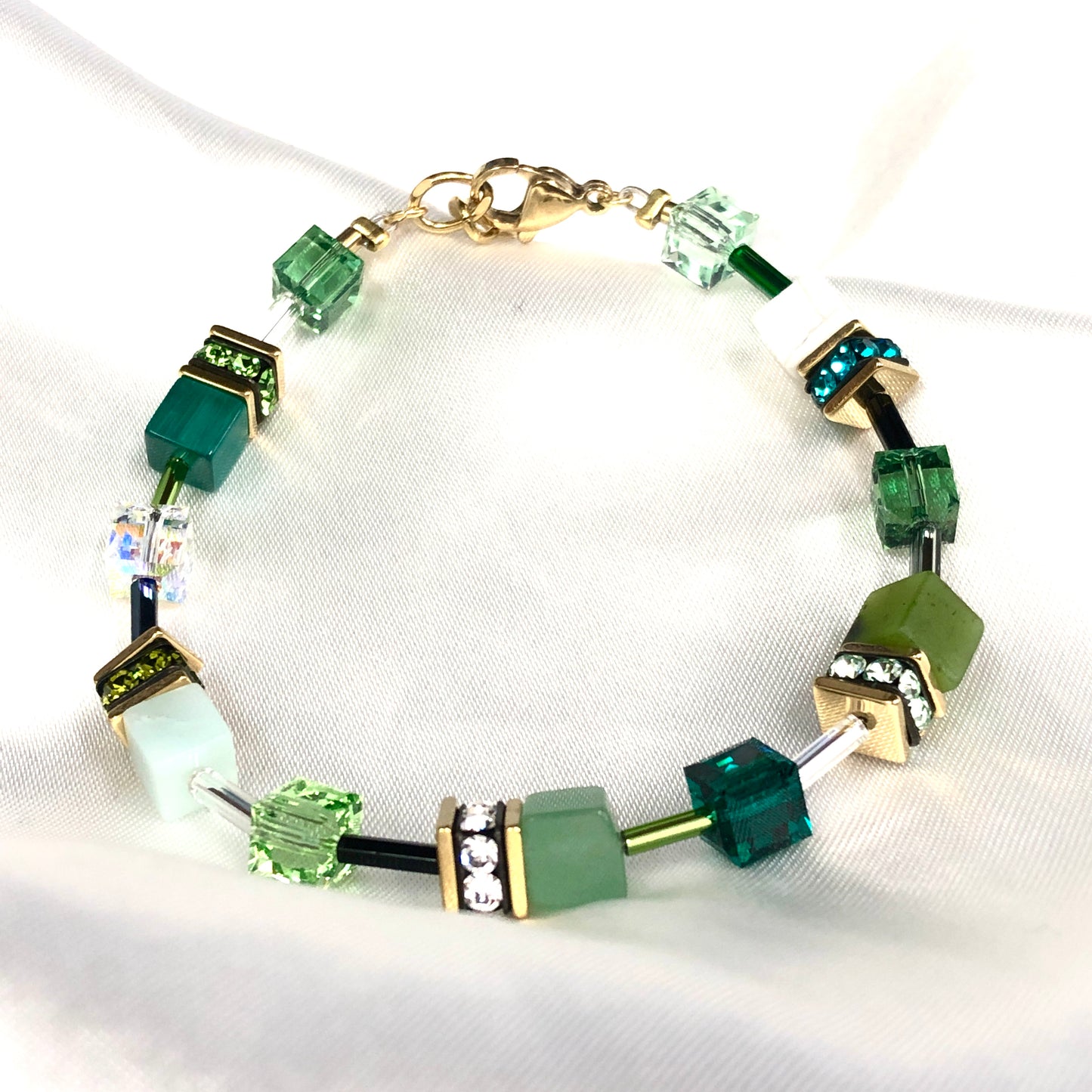 Green GeoCube Bracelet