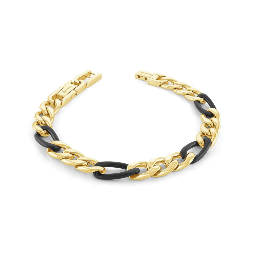 Black & Gold Steel Chain Bracelet