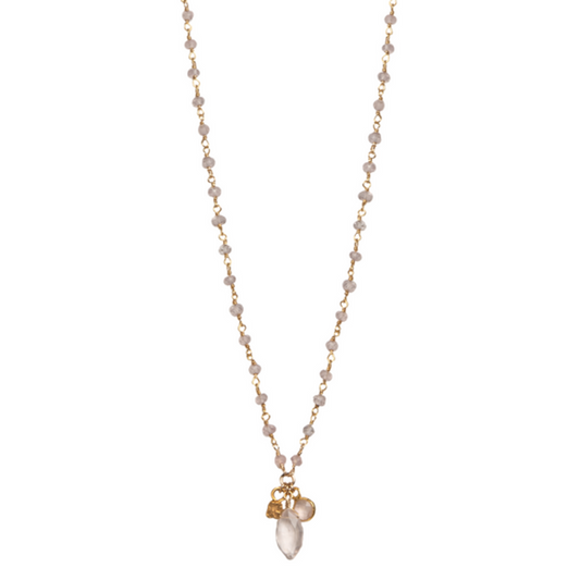 34" Rose Quartz Necklace