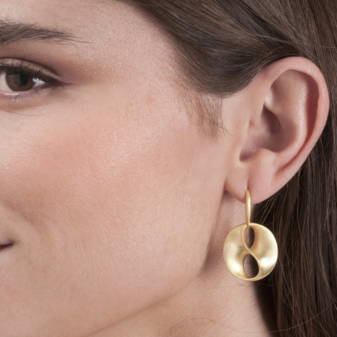 Gold Brushed Earrings